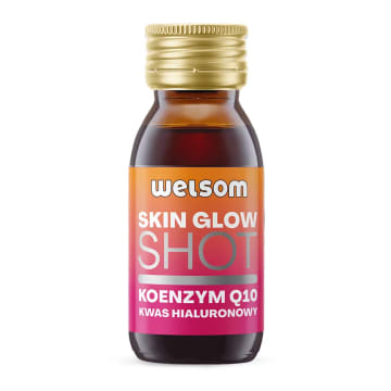 WELSOM Shot SKIN GLOW z koenzymem Q10 i kwasem hialuronowym - suplement diety