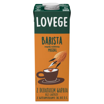 LOVEGE Napój barista o smaku migdałowym z dodatkiem wapnia.