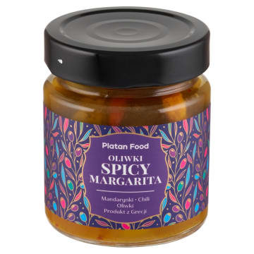 PLATAN FOOD Oliwki zielone bez pestki Spicy Margarita
