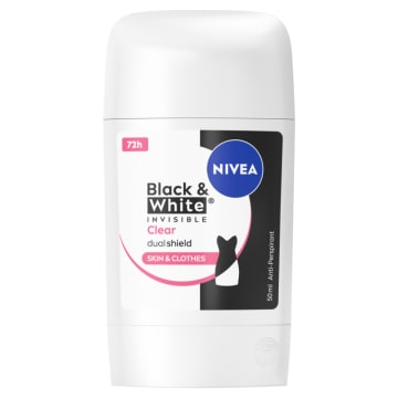 NIVEA Black & White Antyperspirant w sztyfcie Invisible Clear