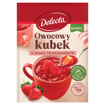 DELECTA Owocowy Kubek Kisiel o smaku truskawkowym