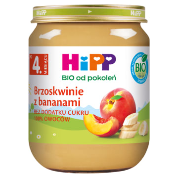 HIPP BIO od pokoleń Brzoskwinie z bananami BIO