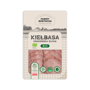 Kiełbasa krakowska sucha w plastrach BIO