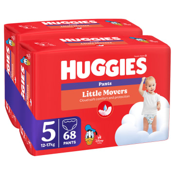 HUGGIES Little Movers Pieluchomajtki rozmiar 5 (12-17kg) 34szt.