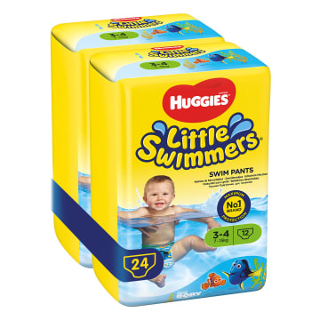 HUGGIES Little Swimmers 3-4 Majteczki do pływania 7-15kg 12szt.