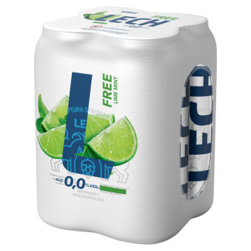 Free Limonka i Mięta Piwo bezalkoholowe 4x500ml (puszka zwrotna)