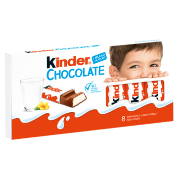 KINDER Chocolate Batoniki z mlecznej czekolady z nadzieniem mlecznym
