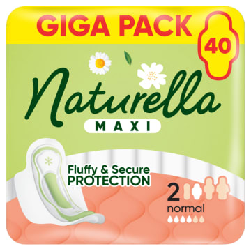 NATURELLA Podpaski ze skrzydełkami 40 szt.
