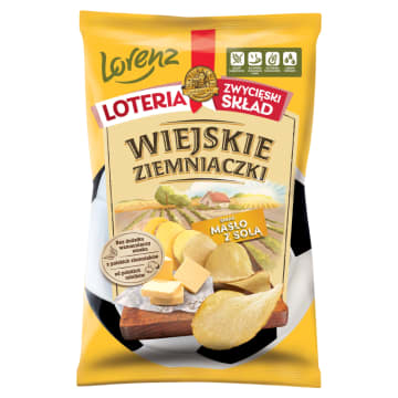 WIEJSKIE ZIEMNIACZKI Chipsy ziemniaczane Masło z solą