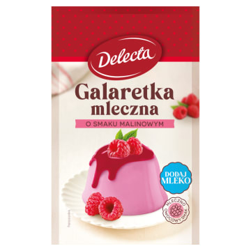 DELECTA Galaretka mleczna o smaku malin