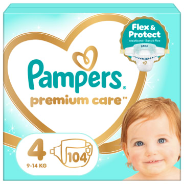 PAMPERS Premium Care Pieluchy Rozmiar 4 Maxi (8-14kg) 104szt Mega Box