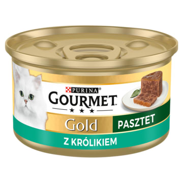 GOURMET Gold Pokarm dla kotów - kawałki królika w pasztecie (puszka)