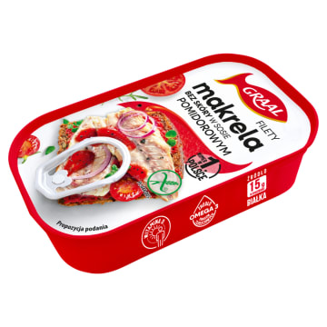 GRAAL Filety z makreli (bez skóry) w sosie pomidorowym bezglutenowe