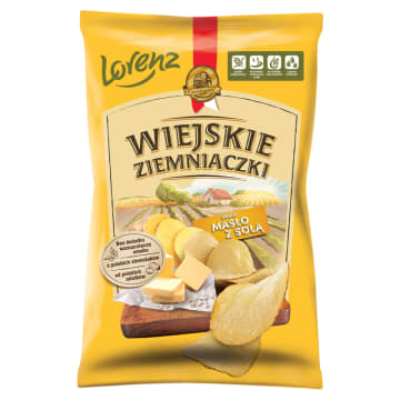 WIEJSKIE ZIEMNIACZKI Chipsy ziemniaczane Masło z solą
