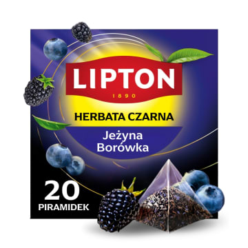LIPTON Herbata czarna aromatyzowana Niebieskie owoce (20 piramidek)