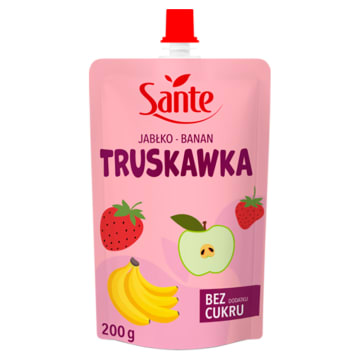 SANTE Mus jabłkowo-bananowo-truskawkowy (bez dodatku cukru)