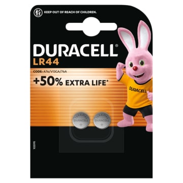 DURACELL Baterie alkaliczne LR44 2 szt.