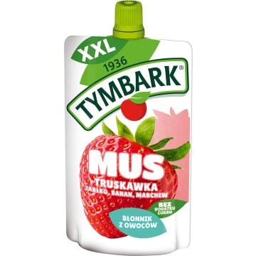 TYMBARK Mus truskawkowo-jabłkowo-bananowo-marchewkowy XXL (bez dodatku cukru)