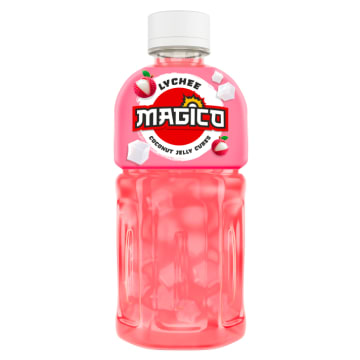 MAGICO Napój owocowy o smaku liczi z kawałkami galaretki kokosowej