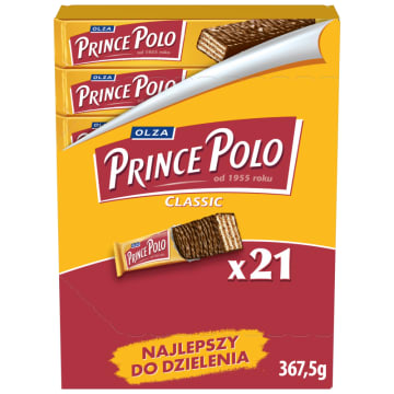 PRINCE POLO Classic Wafelek Classsic z kremem kakaowym oblany czekoladą x21
