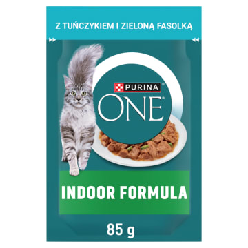 PURINA ONE Indoor Formuła Pokarm dla kota Tuńczyk i Zielona Fasolka
