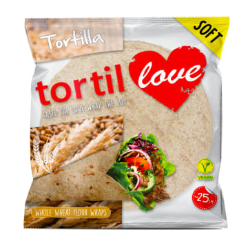 TORTILOVE Tortilla pełnoziarnista - 25 cm (4 szt.)