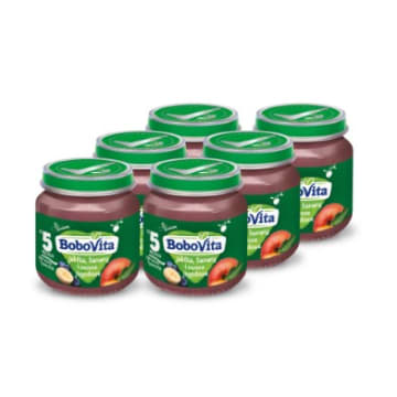 BOBOVITA Deserek Jabłka, banany i owoce jagodowe - po 5 miesiącu