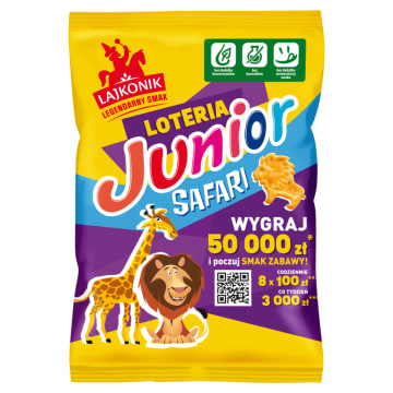 LAJKONIK Junior Safari Drobne pieczywo o smaku waniliowym