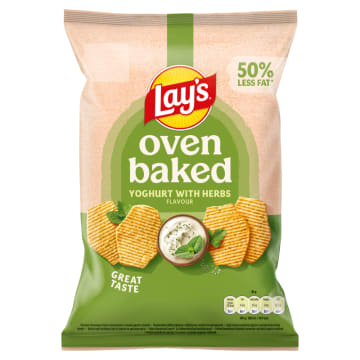 LAY'S Oven Baked Pieczone formowane chipsy ziemniaczane o smaku jogurtu z ziołami