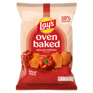 LAY'S Oven Baked Pieczone formowane chipsy ziemniaczane o smaku grillowanej papryki