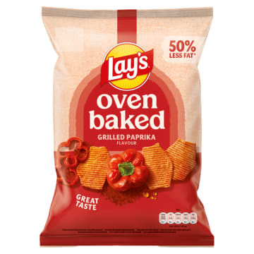 LAY'S Oven Baked Pieczone formowane chipsy ziemniaczane o smaku grillowanej papryki.