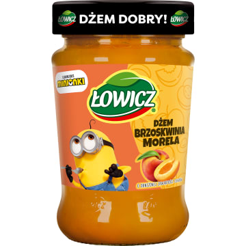 ŁOWICZ Dżem MINIONKI brzoskwiniowo-morelowy (o obniżonej zawartości cukrów)