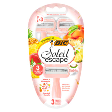 BIC Maszynka do golenia Soleil Escape 3 Peach & Pineapple