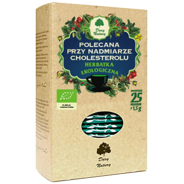 DARY NATURY Herbatka ziołowa - polecana przy nadmiarze cholesterolu BIO (25 tor. w sasz.)
