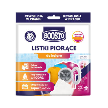 BOOSTO Listki piorące do tkanin kolorowych