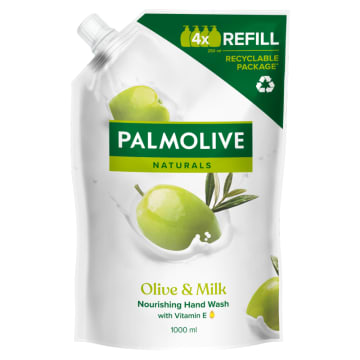PALMOLIVE Naturals Kremowe mydło w płynie do rąk Mleko i Oliwka - zapas