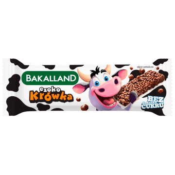 BAKALLAND Baton zbożowy kakaowo-mleczny (bez dodatku cukru)