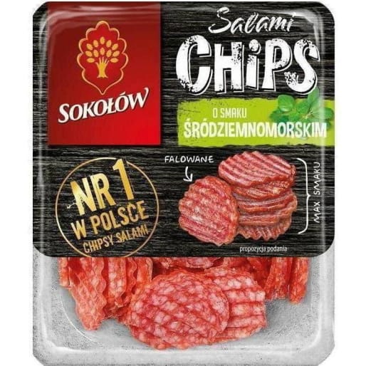 Chipsy salami o smaku śródziemnomorskim Salami Chips SOKOŁÓW 60g
