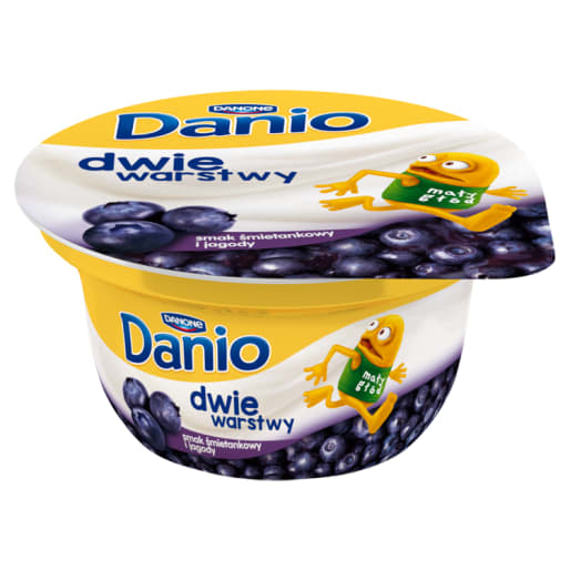 Serek homogenizowany o smaku śmietankowym z jagodami DANIO 120g