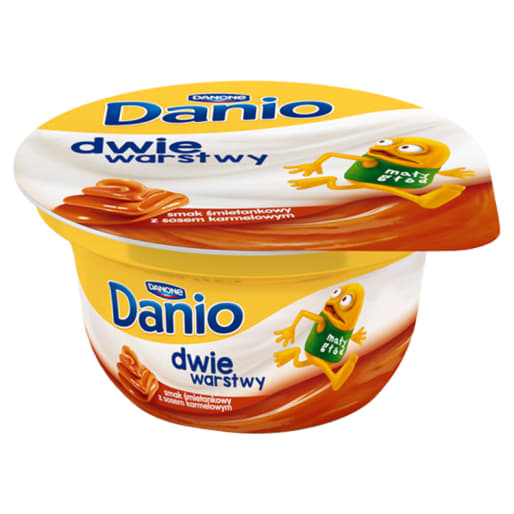 Serek homogenizowany o smaku śmietankowym z sosem karmelowym DANIO 120g