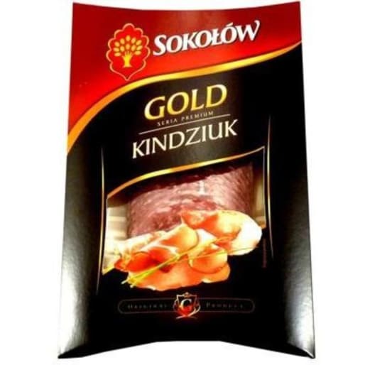 Szynka Gold Kindziuk - Sokolów. Plasterki aromatycznej szynki z mięsa wieprzowego.