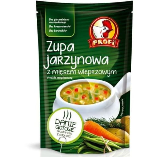 Profi - Zupa Jarzynowa z mięsem wieprzowym. Zachwyca smakiem i aromatem.