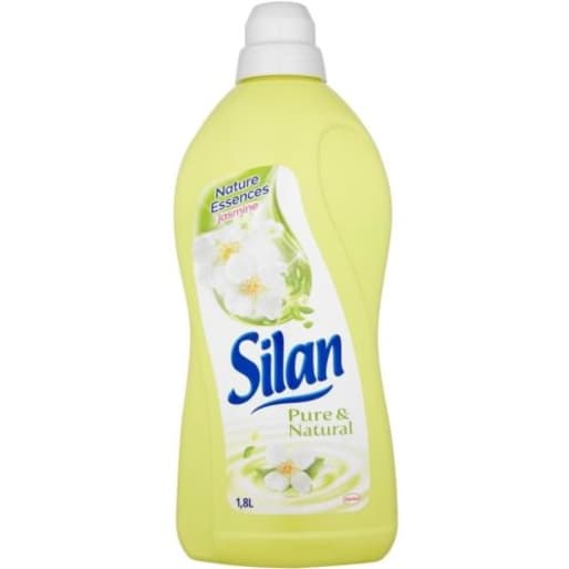 Silan – Pure & Natural Płyn do płukania Jasmine nadaje ubraniom jaśminowy zapach i miękkość.