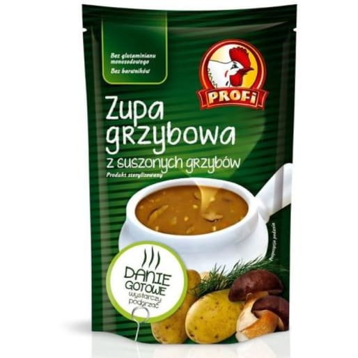 Profi – Zupa grzybowa z suszonych grzybów ma doskonały smak i charakterystyczny, mocny aromat.