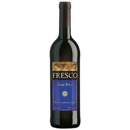 Wino półwytrawne Rosso, 750 ml – Fresco. Ma delikatny i orzeźwiający aromat.