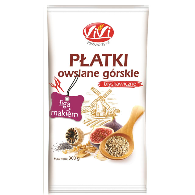 Vivi Platki Owsiane Gorskie Figa Z Makiem 300 G Cena 3 99 Zl Frisco Pl