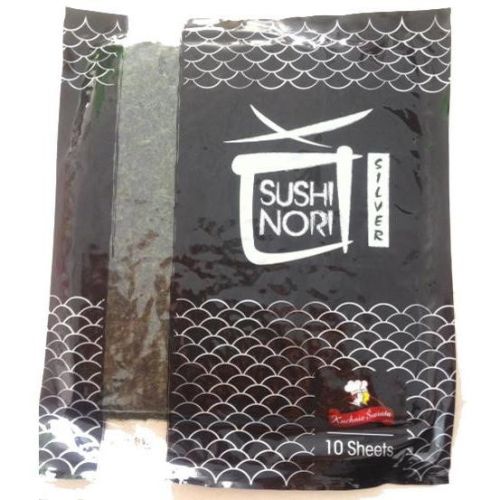 SUSHI NORI SILVER Suszone wodorosty - 10 arkuszy