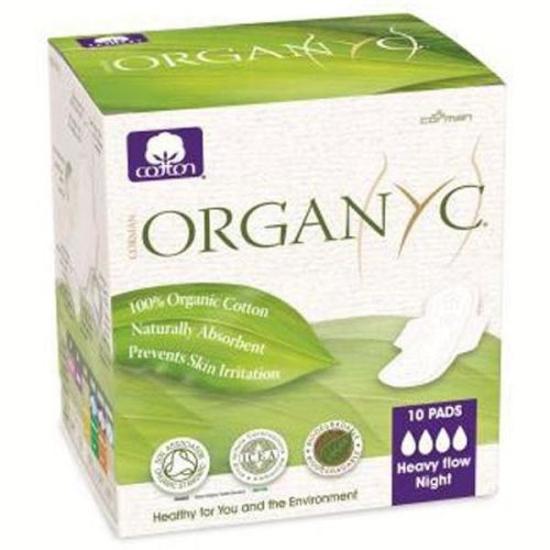 ORGANYC Podpaski ze szkrzydełkami na noc 10 szt BIO
