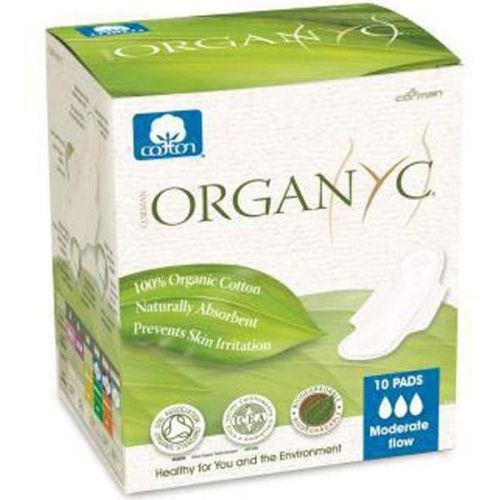 ORGANYC Podpaski ze szkrzydełkami na dzień 10 szt BIO