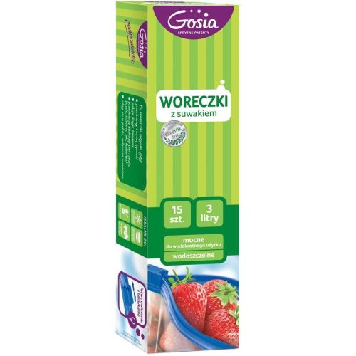 GOSIA Woreczki z suwakiem 15 sztuk (3l) frisco.pl
